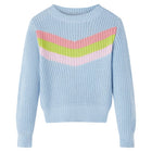 Kindertrui gebreid blauw maat 140