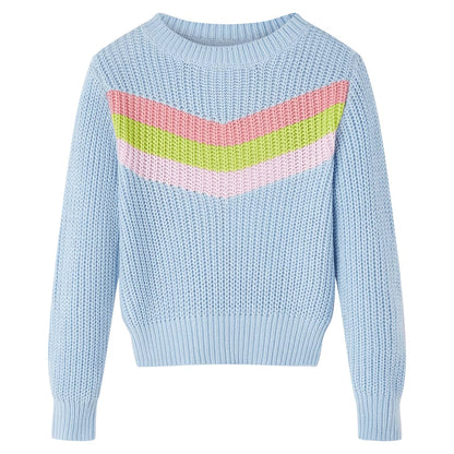 Kindertrui gebreid 140 blauw
