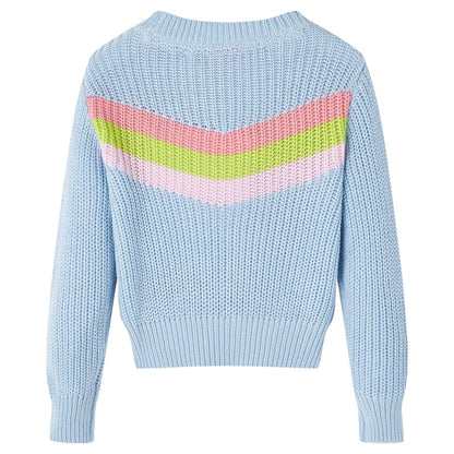 Kindertrui gebreid 140 blauw