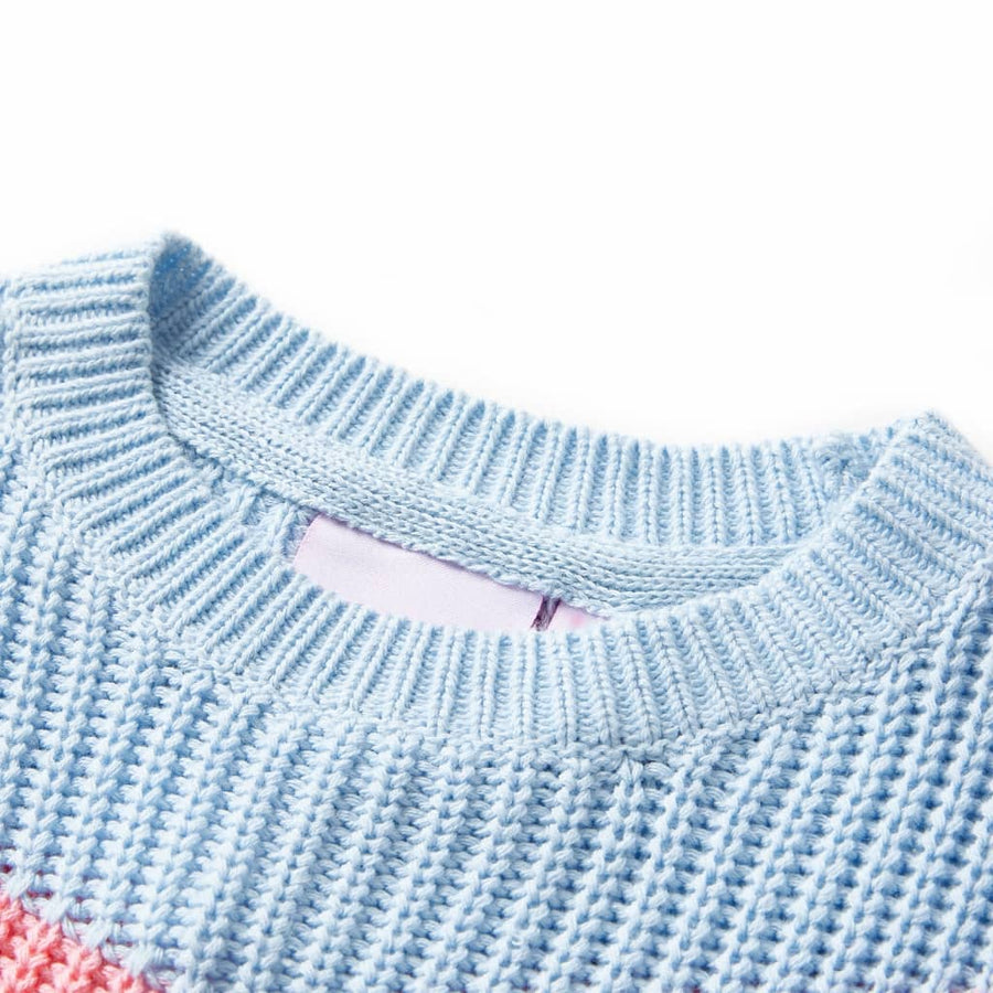 Kindertrui gebreid 140 blauw