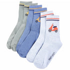 Kindersokken 5 paar EU 26-29 blauw kaki