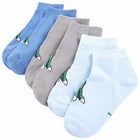 Kindersokken 5 paar EU 30-34 gemêleerd blauw kaki