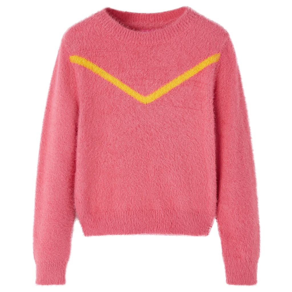 Kindertrui gebreid 128 oudroze Roze