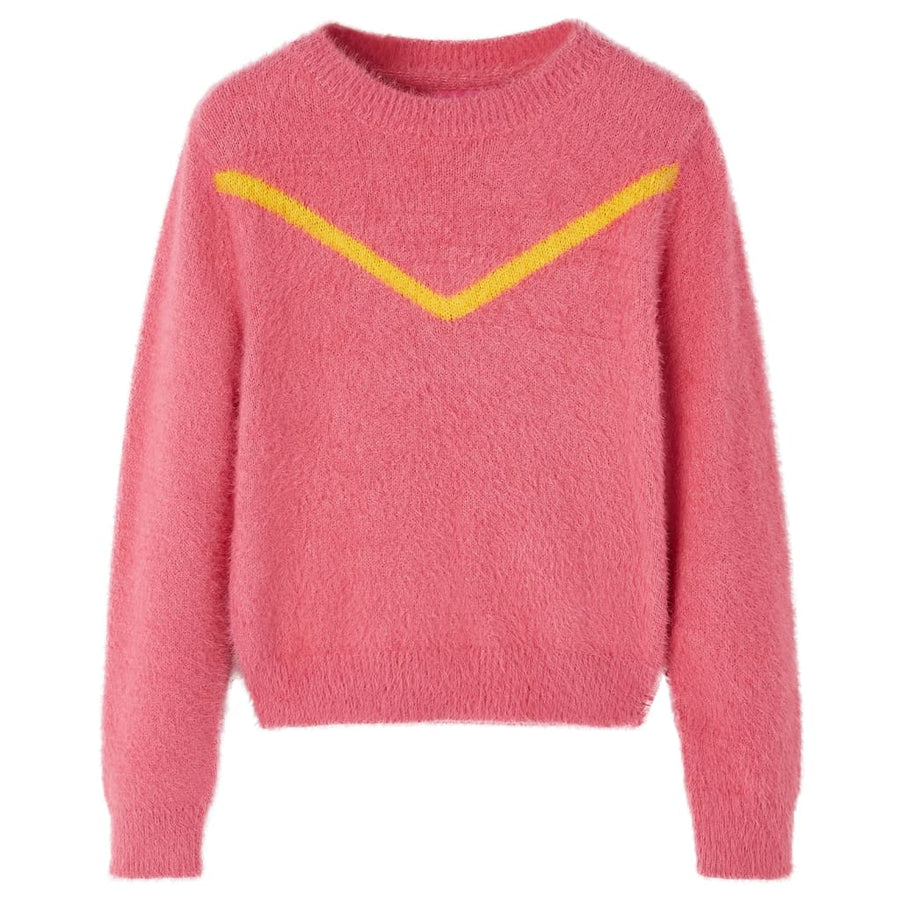 Kindertrui gebreid 128 oudroze Roze