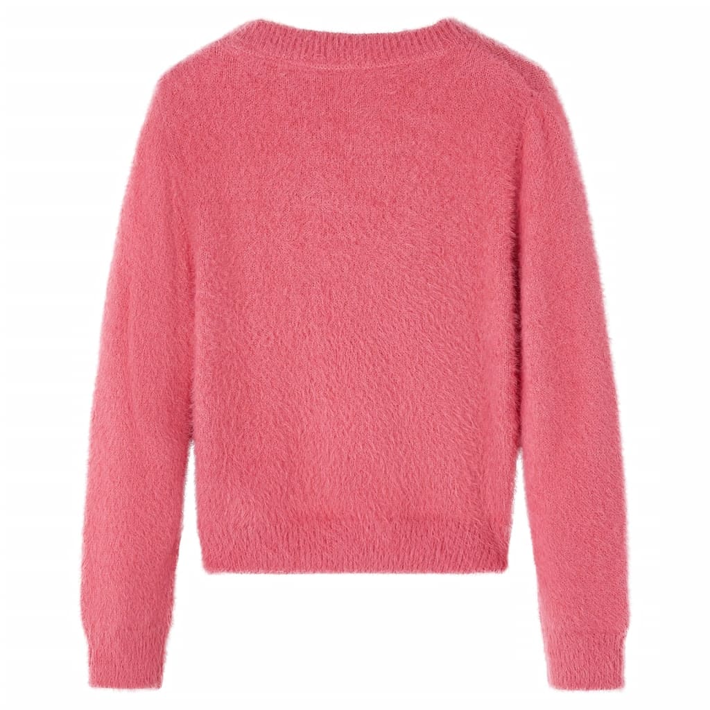 Kindertrui gebreid 128 oudroze Roze