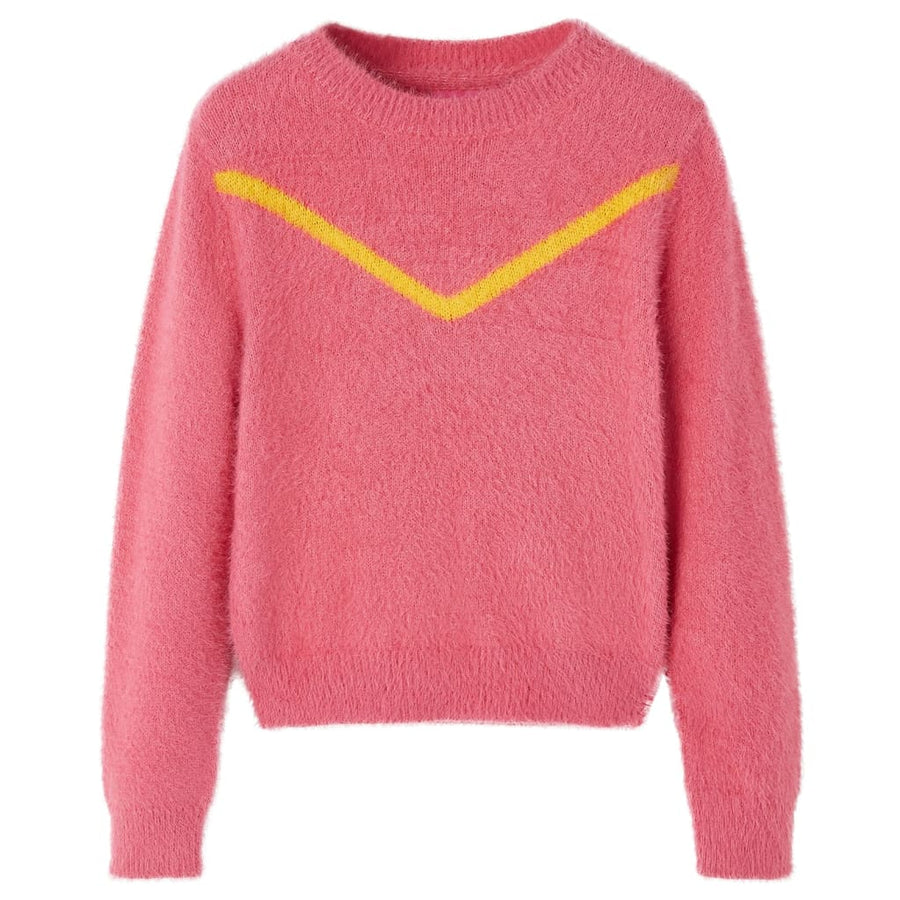 Kindertrui gebreid 140 oudroze Roze