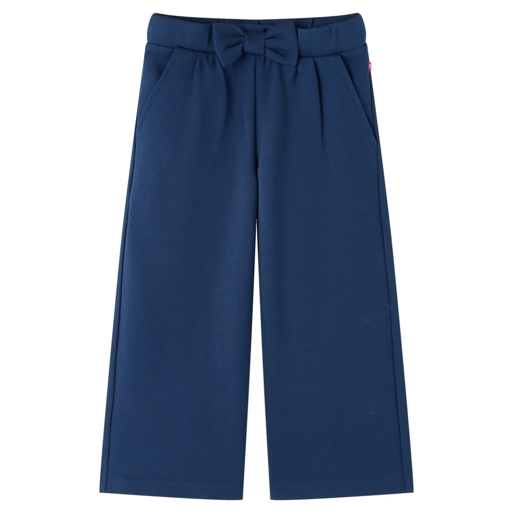 Kinderbroek met wijde pijpen 116 marineblauw 116