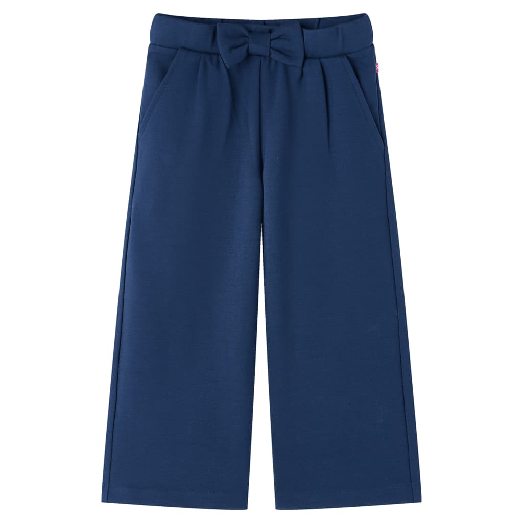 Kinderbroek met wijde pijpen 128 marineblauw