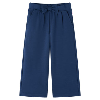 Kinderbroek met wijde pijpen 128 marineblauw