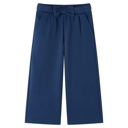 Kinderbroek met wijde pijpen 140 marineblauw