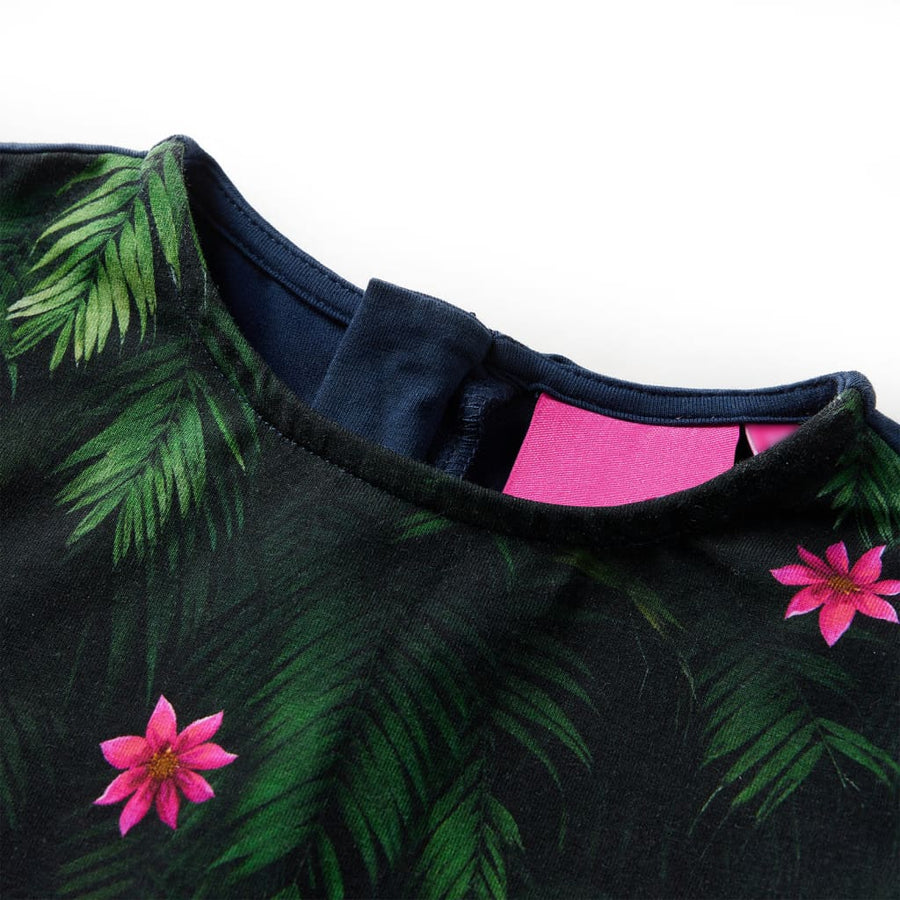 Kinderjurk met lange mouwen 104 marineblauw