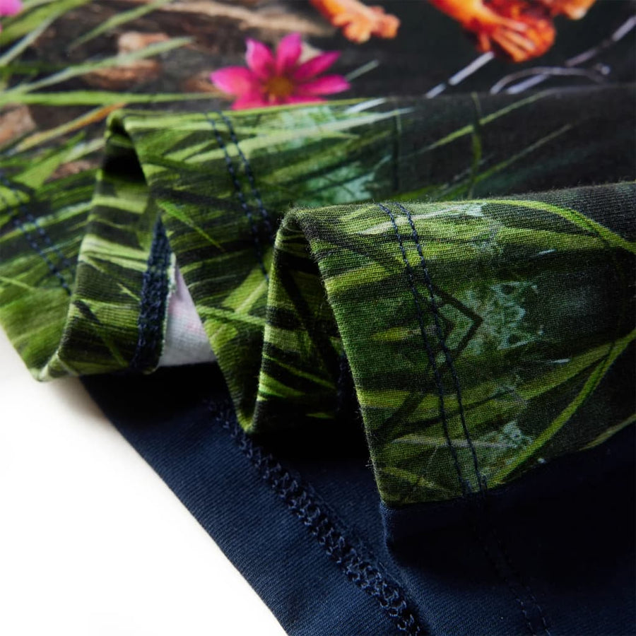 Kinderjurk met lange mouwen 104 marineblauw