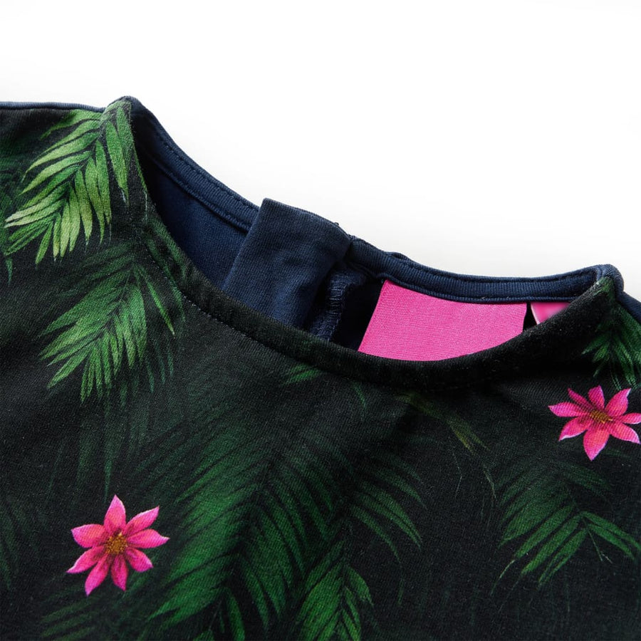 Kinderjurk met lange mouwen 116 marineblauw 116