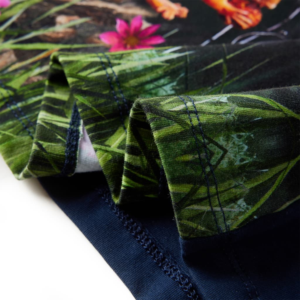Kinderjurk met lange mouwen 116 marineblauw 116
