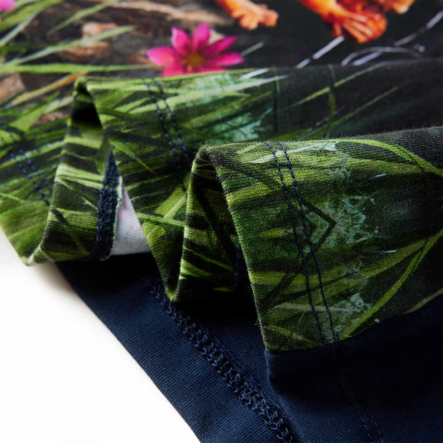 Kinderjurk met lange mouwen 128 marineblauw 128