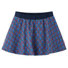 Kinderrok 140 marineblauw pauwprint