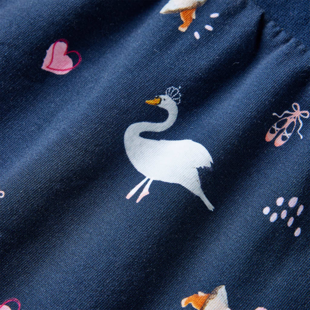 Kinderjurk met lange mouwen 104 marineblauw 104