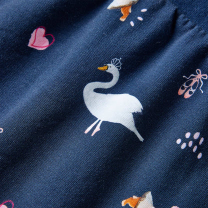 Kinderjurk met lange mouwen 104 marineblauw 104