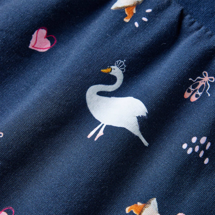 Kinderjurk met lange mouwen 104 marineblauw 104
