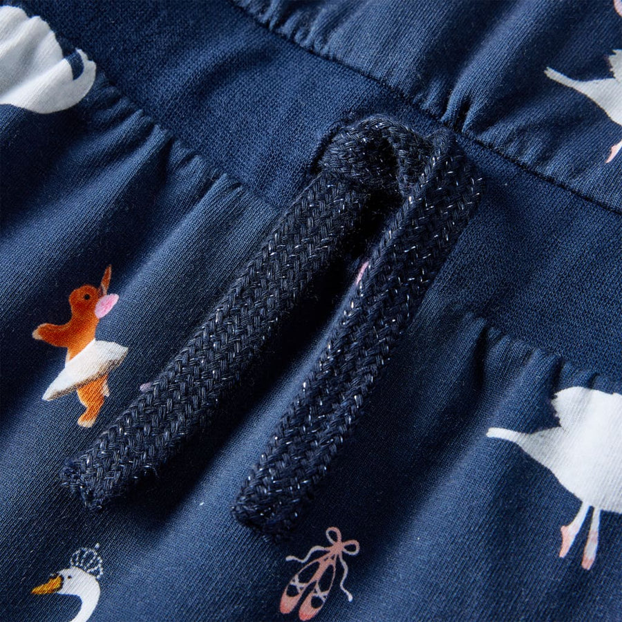 Kinderjurk met lange mouwen 116 marineblauw