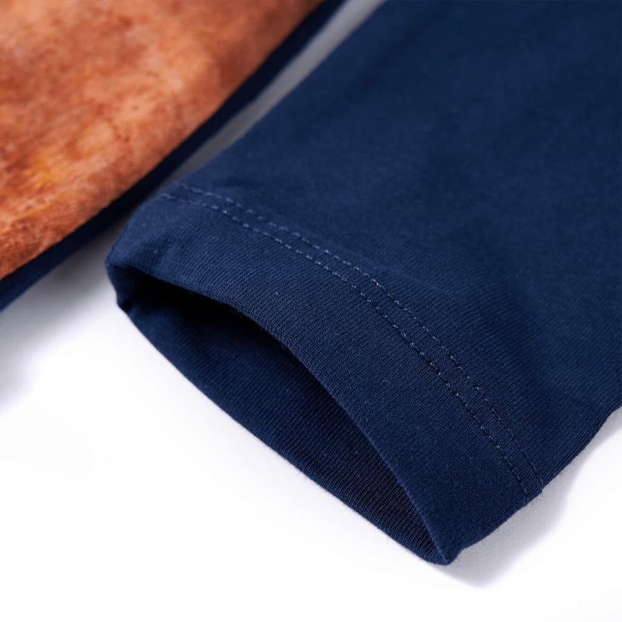 Kinderjurk met lange mouwen 104 marineblauw Marineblauw