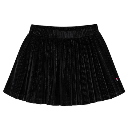 Kinderrokje geplooid 104 lurex zwart
