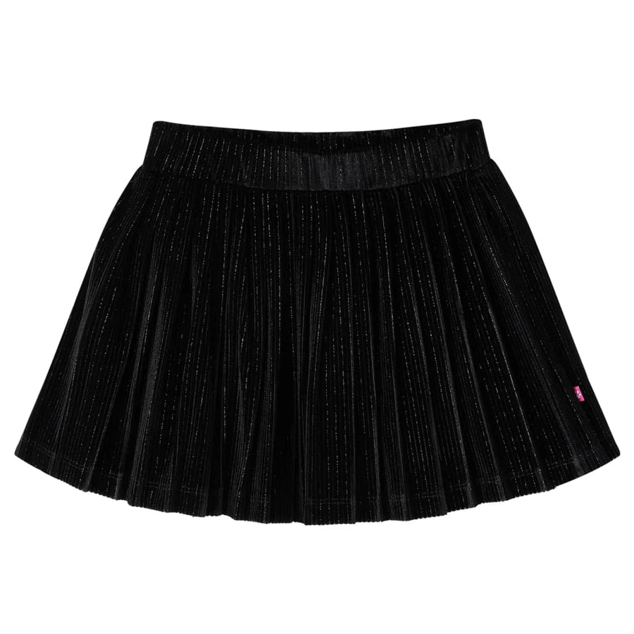 Kinderrokje geplooid 104 lurex zwart
