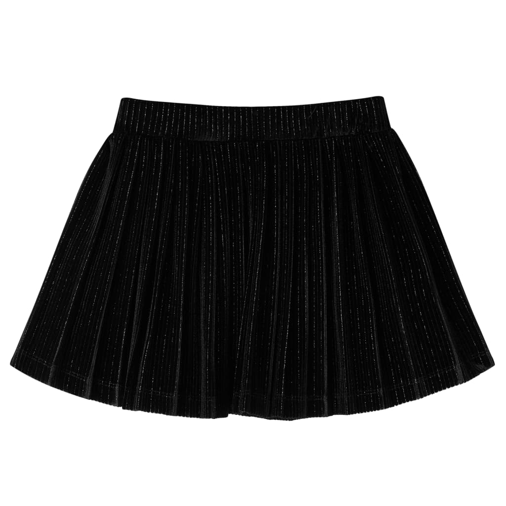 Kinderrokje geplooid 104 lurex zwart