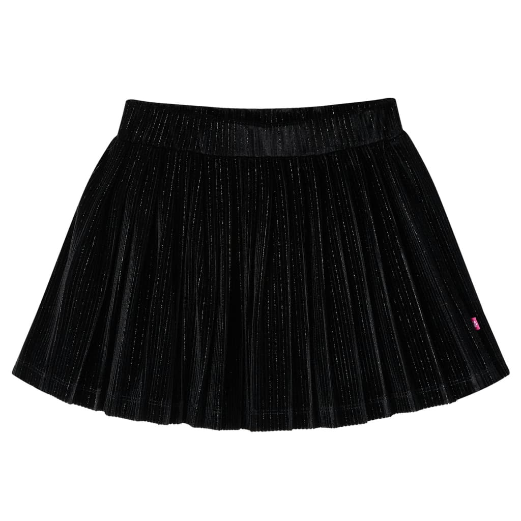Kinderrokje geplooid 116 lurex zwart 116