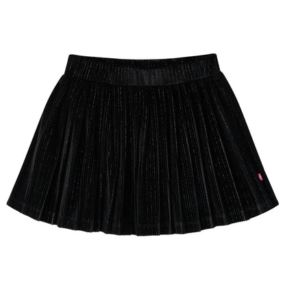 Kinderrokje geplooid 116 lurex zwart 116