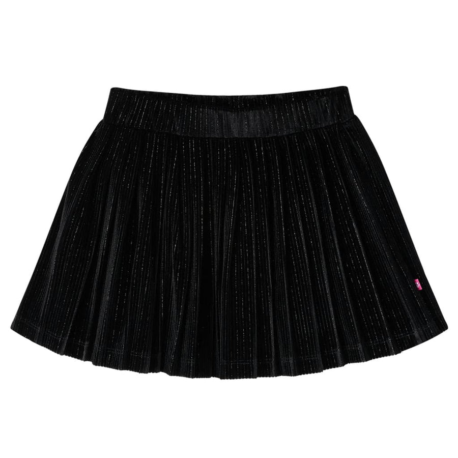Kinderrokje geplooid 116 lurex zwart 116