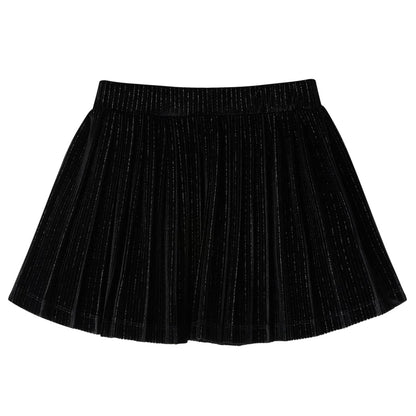 Kinderrokje geplooid 116 lurex zwart 116