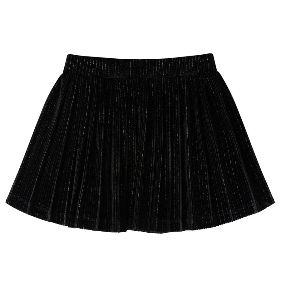 Kinderrokje geplooid 116 lurex zwart 116