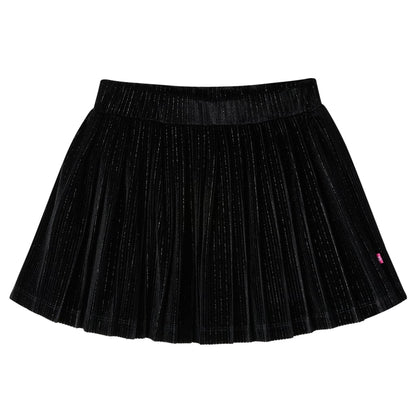 Kinderrokje geplooid 128 lurex zwart 128