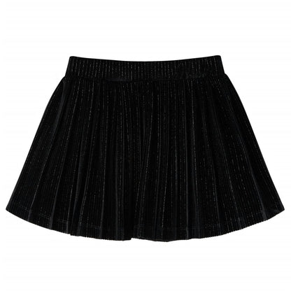 Kinderrokje geplooid 128 lurex zwart 128