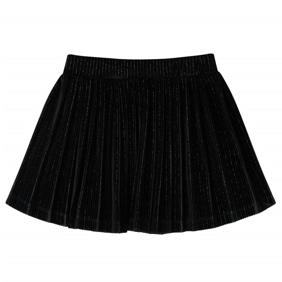Kinderrokje geplooid 128 lurex zwart 128