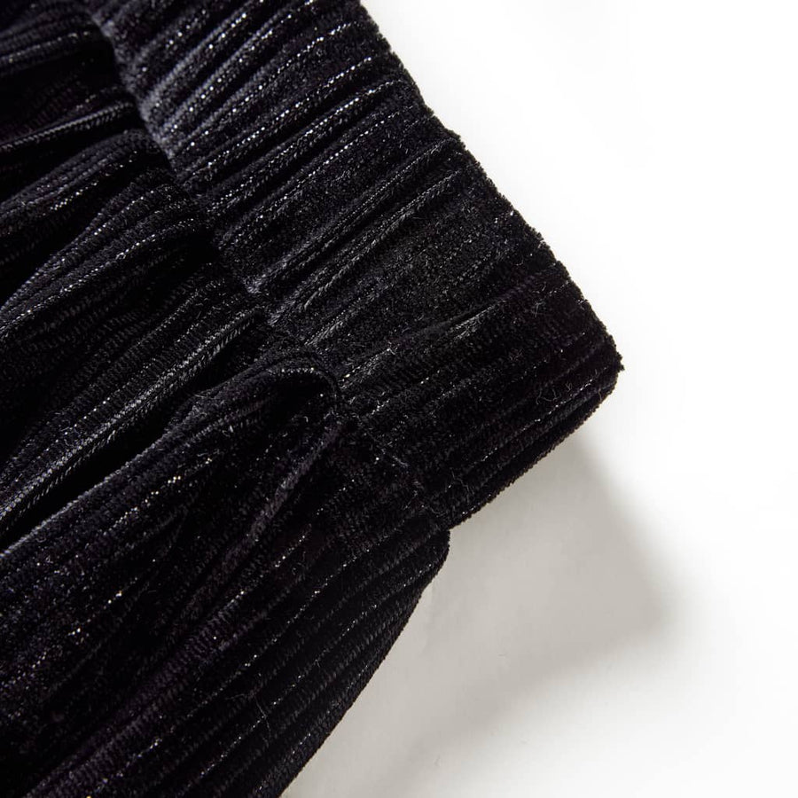 Kinderrokje geplooid 128 lurex zwart 128