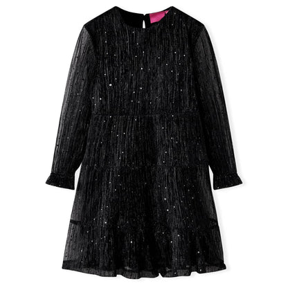 Kinderjurk met lange mouwen 104 zwart 104