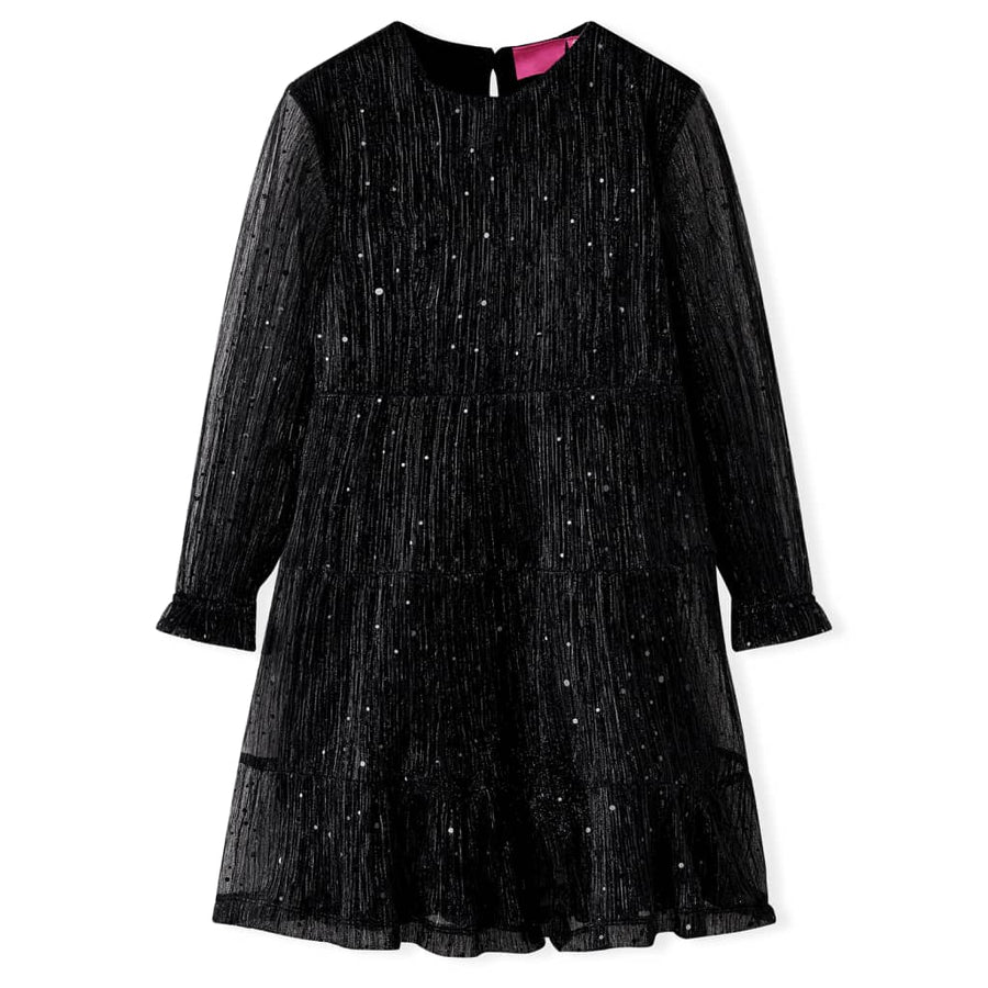 Kinderjurk met lange mouwen 104 zwart 104