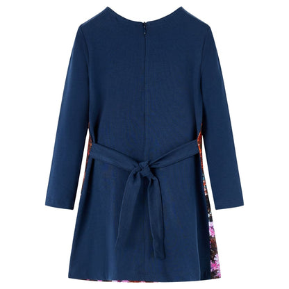 Kinderjurk met lange mouwen 116 marineblauw Marineblauw 116