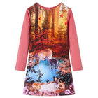 Girl's long-sleeved dress 116 old pink
