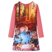 Girl's long-sleeved dress 116 old pink