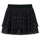 Girls' layered ruffle skirt 92 black