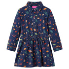 Children's dress long sleeve 116 navy blue