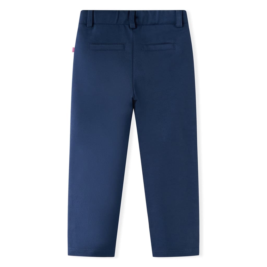 Kinderbroek met zwarte bies 116 marineblauw 116