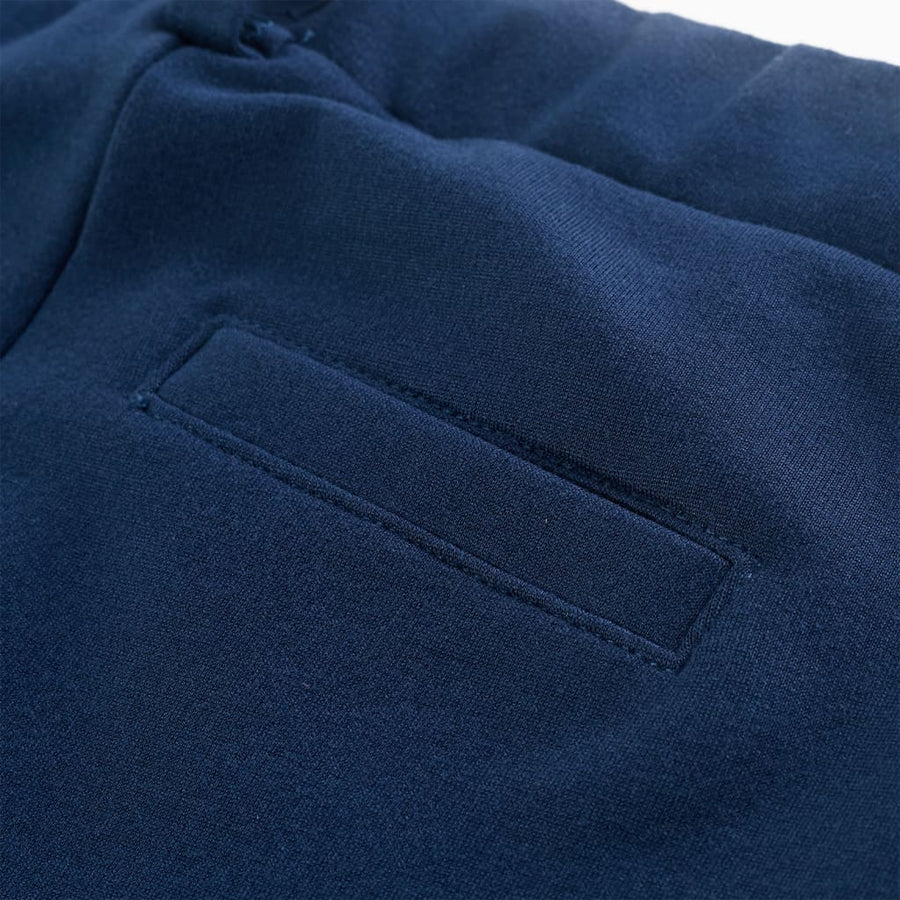 Kinderbroek met zwarte bies 116 marineblauw 116