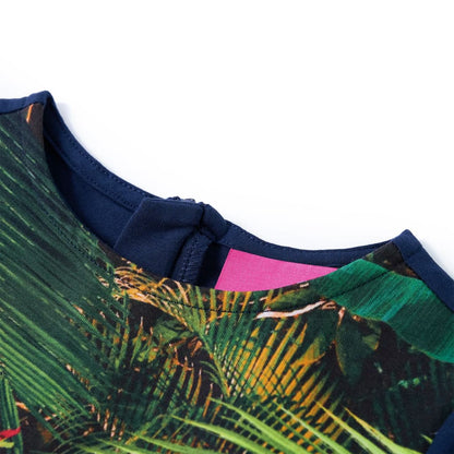 Kinderjurk met lange mouwen 104 marineblauw Marineblauw