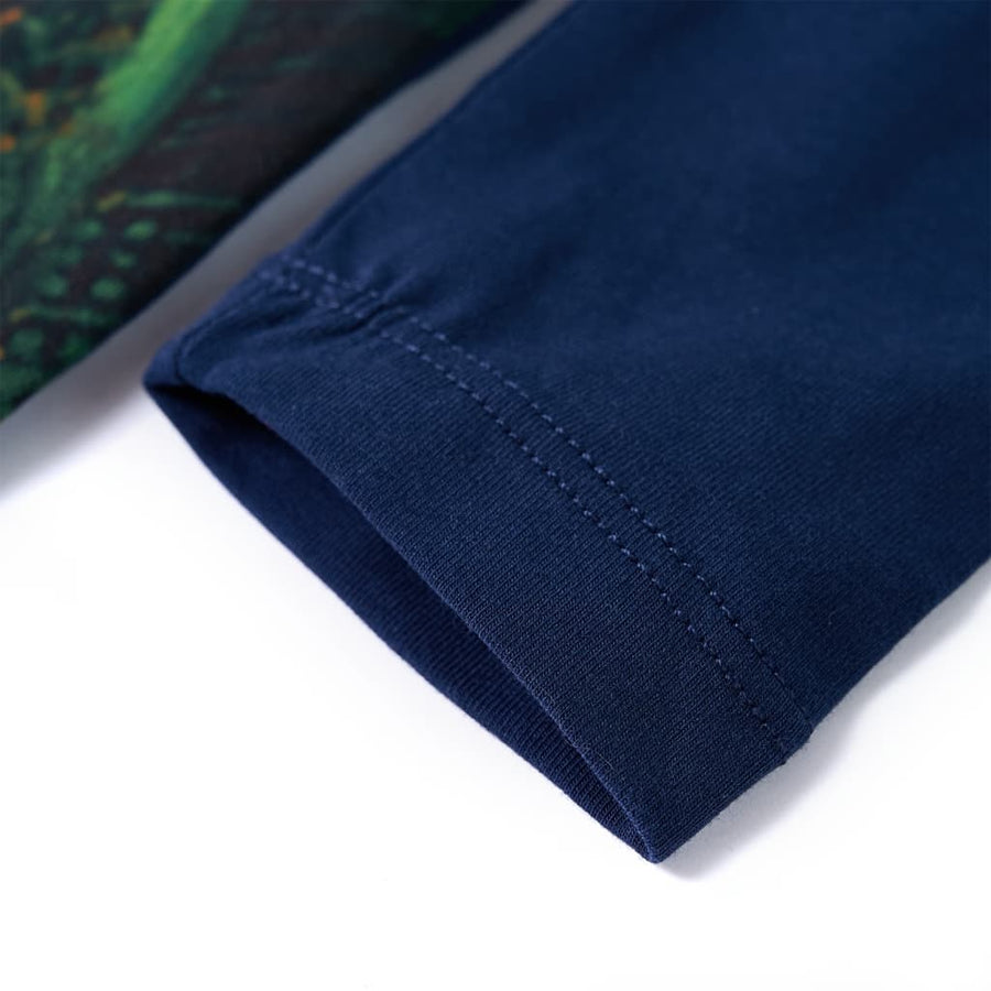 Kinderjurk met lange mouwen 104 marineblauw Marineblauw
