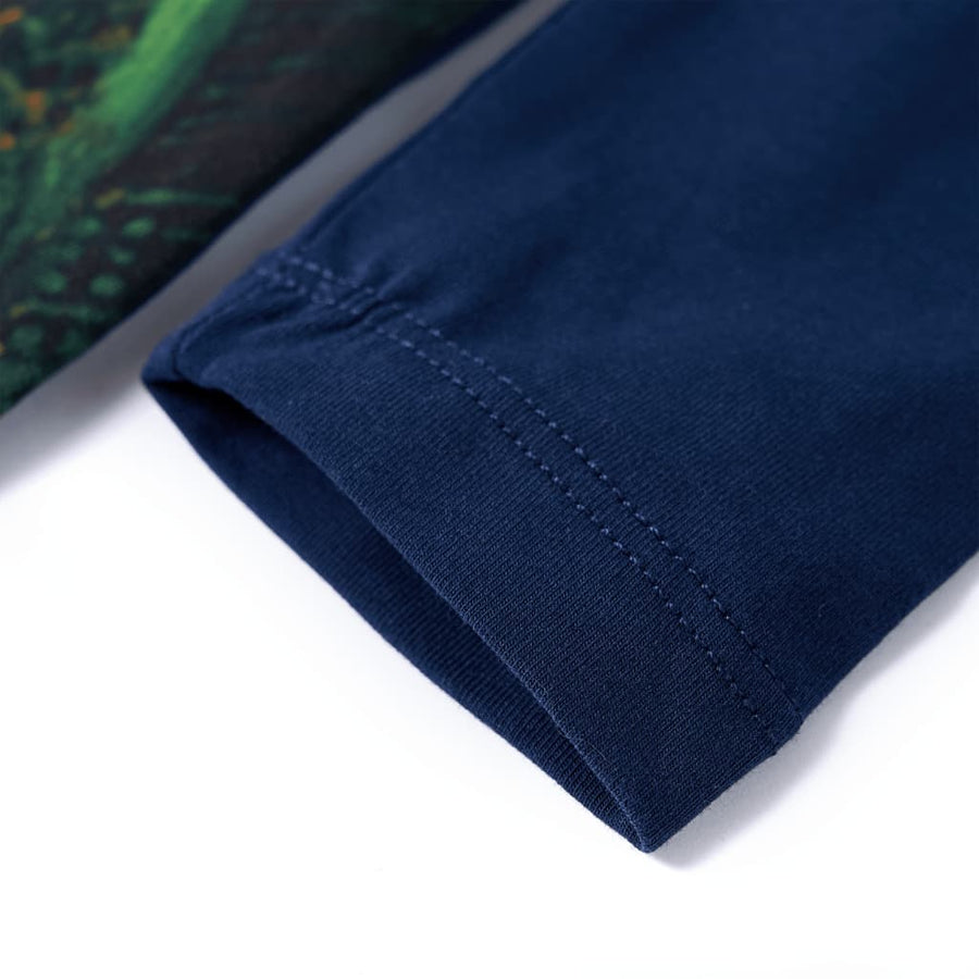 Kinderjurk met lange mouwen 116 marineblauw Marineblauw