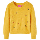 Knitted children's sweater 116 ochre